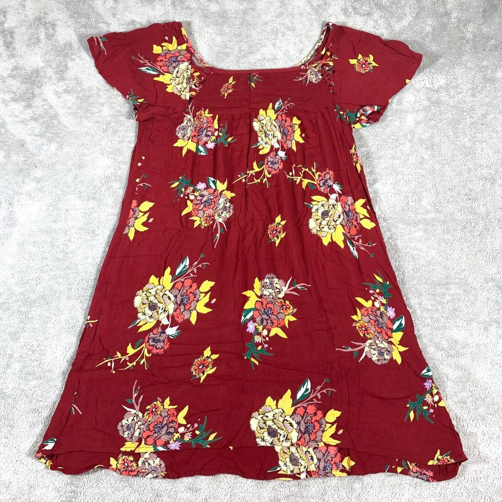 Patreons Of Peace Floral Colorful Crepe Dress Size Large Women’s